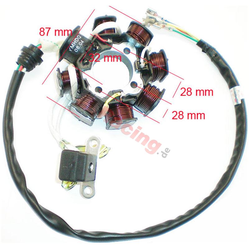 Spulen (Stator) für Lichtmaschine Quad 200 ccm, Ersatz Chinese Quad 200ccm Spulen (Stator) für Lichtmaschine Quad 200 ccm, Ersatz Chinese Quad 200ccm