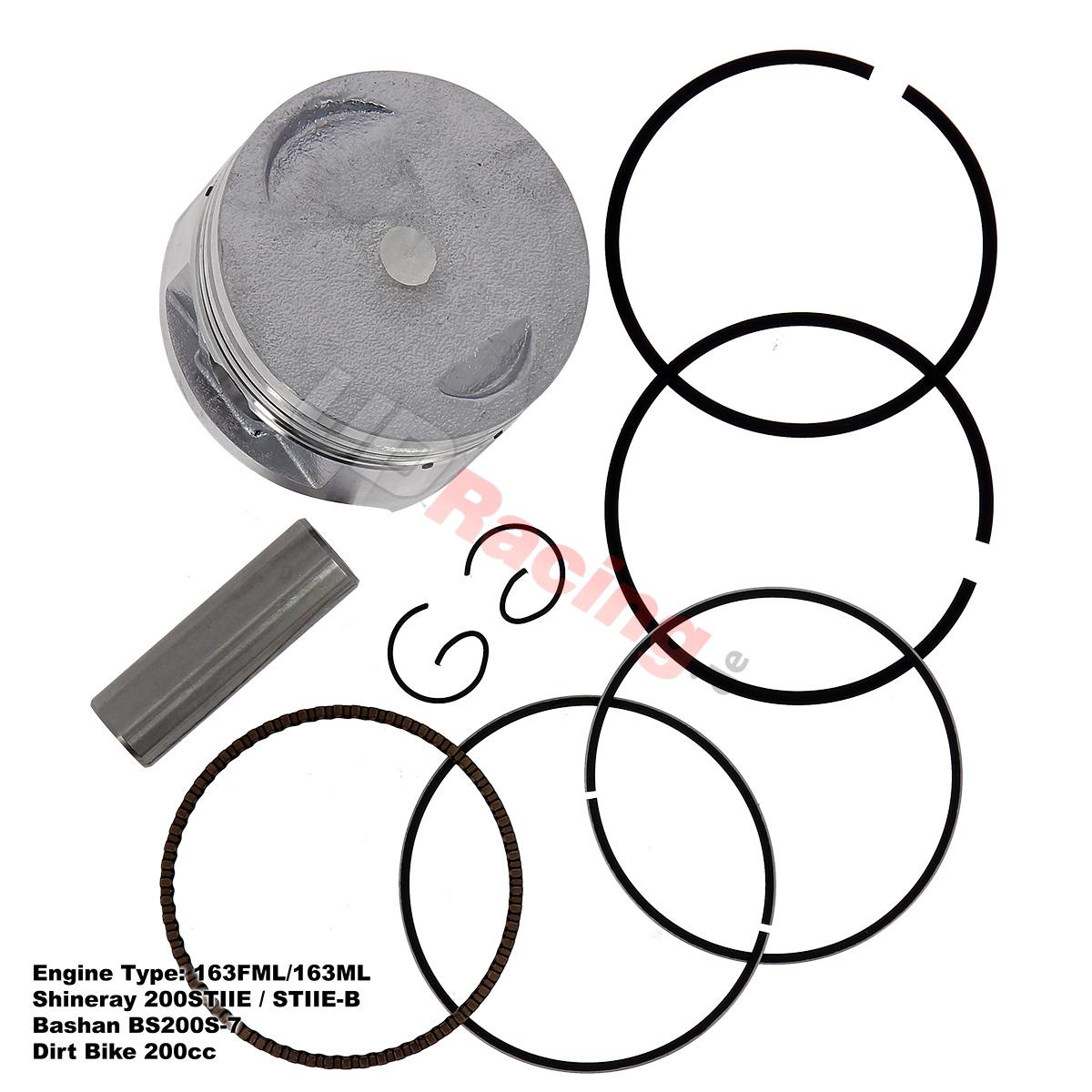 Kolben-Set 63.5mm für Quad Bashan 200 ccm ( BS200S-7 ), Ersatzteile Bashan 200cc BS200S7 Kolben-Set 63.5mm für Quad Bashan 200 ccm ( BS200S-7 ), Ersatzteile Bashan 200cc BS200S7