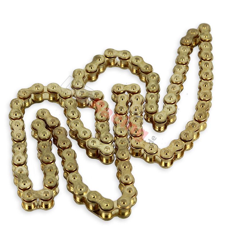 Kette, gold, 48 Glieder, Typ 420 für dirt bike, Ersatzteile Dirt bike Kette, gold, 48 Glieder, Typ 420 für dirt bike, Ersatzteile Dirt bike