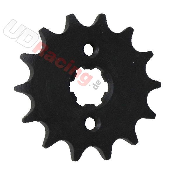 Ritzel, verstärkt, 14 Zähne für dirt bike (420 : Ø:20mm), Ersatzteile Dirt bike Ritzel, verstärkt, 14 Zähne für dirt bike (420 : Ø:20mm), Ersatzteile Dirt bike