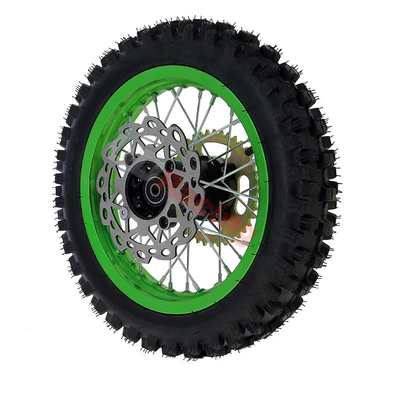 Rad hinten komplett 12', grün, für dirt bike AGB29, Ersatzteile Dirt bike Rad hinten komplett 12', grün, für dirt bike AGB29, Ersatzteile Dirt bike