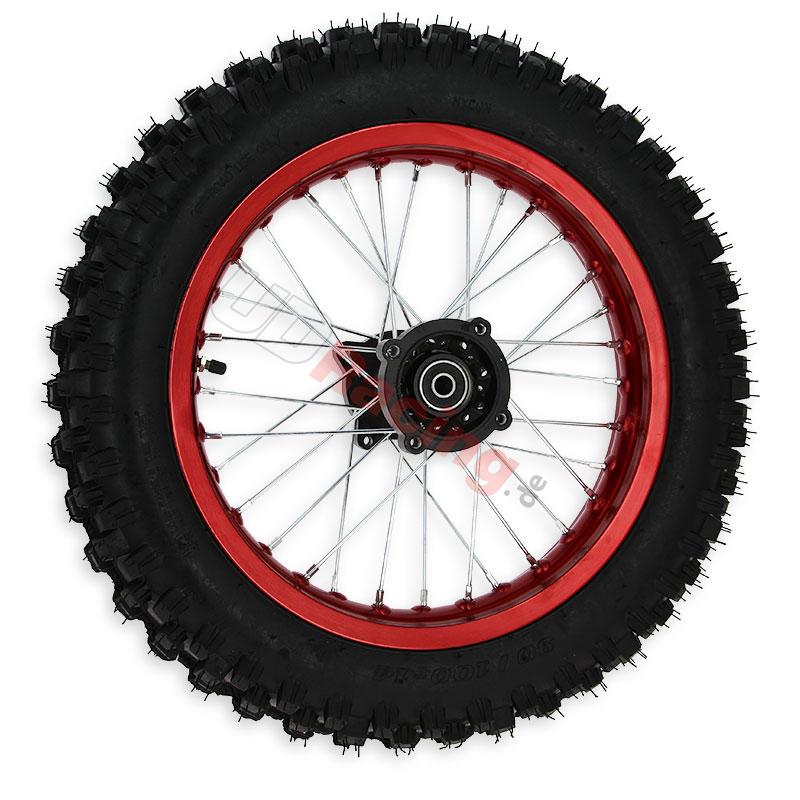 Rad hinten komplett 14'', rot, für dirt bike AGB30, Ersatzteile Dirt bike Rad hinten komplett 14'', rot, für dirt bike AGB30, Ersatzteile Dirt bike