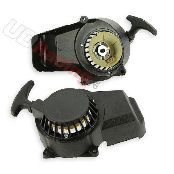 Seilzugstarter + Aluritzel für Pocket Bike Supermoto - Graphit Schwarz, Teile Pocket Replik R1 Seilzugstarter + Aluritzel für Pocket Bike Supermoto - Graphit Schwarz, Teile Pocket Replik R1