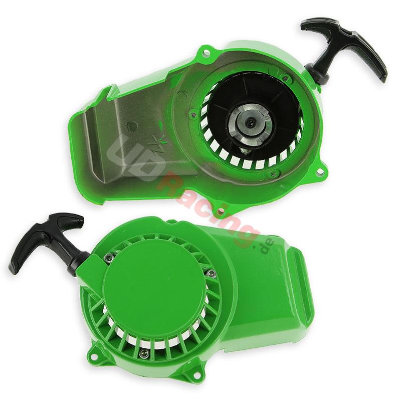 Seilzugstarter mini moto Supermotard + Aluritzel fr - Grn, Teile Pockets Supermoto