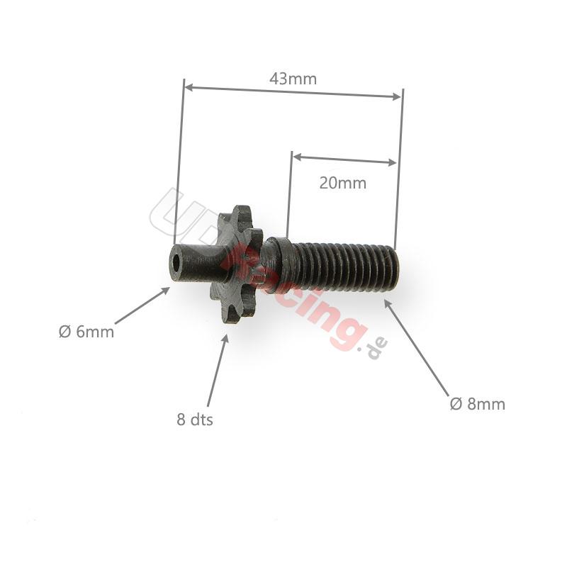 Ritzel verstärkt 8 Z kleine Teilung (Typ B), Nitro Motorradteile Ritzel verstärkt 8 Z kleine Teilung (Typ B), Nitro Motorradteile