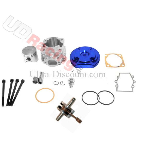 Kit 53 ccm 4 Schleusen + Kurbelwelle Racing Achse 10 mm Typ B blau, Ersatzteile Pocket bike