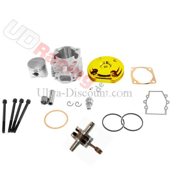 Kit 53 ccm 4 Schleusen + Kurbelwelle Racing Achse 10 mm (Typ B gold), Ersatzteile Pocket bike Kit 53 ccm 4 Schleusen + Kurbelwelle Racing Achse 10 mm (Typ B gold), Ersatzteile Pocket bike