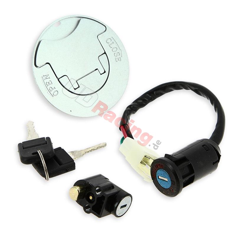 Zündschloss + Lenkradschloss + Tankdeckel für Quad Shineray 200 cc, Ersatzteile Shineray 200STIIE und STIIEB Zündschloss + Lenkradschloss + Tankdeckel für Quad Shineray 200 cc, Ersatzteile Shineray 200STIIE und STIIEB