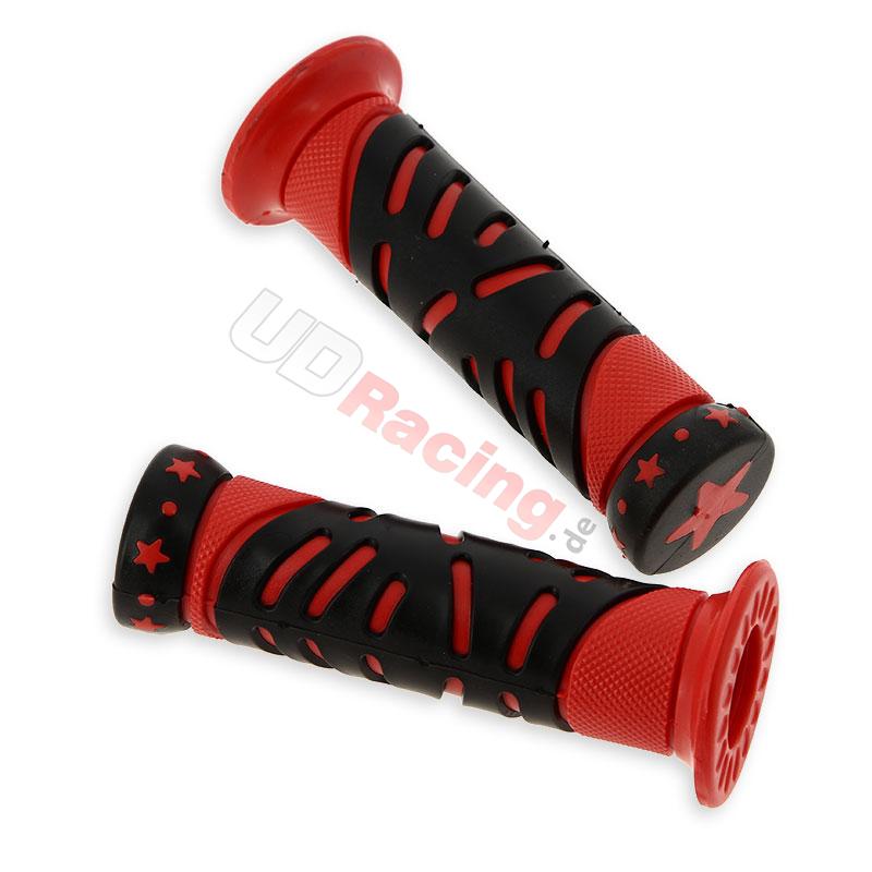 Griffe rutschfest dirt bike Stern rot - schwarz Typ 2 Shineray 250cc, Ersatzteile Shineray 250 STXE Griffe rutschfest dirt bike Stern rot - schwarz Typ 2 Shineray 250cc, Ersatzteile Shineray 250 STXE