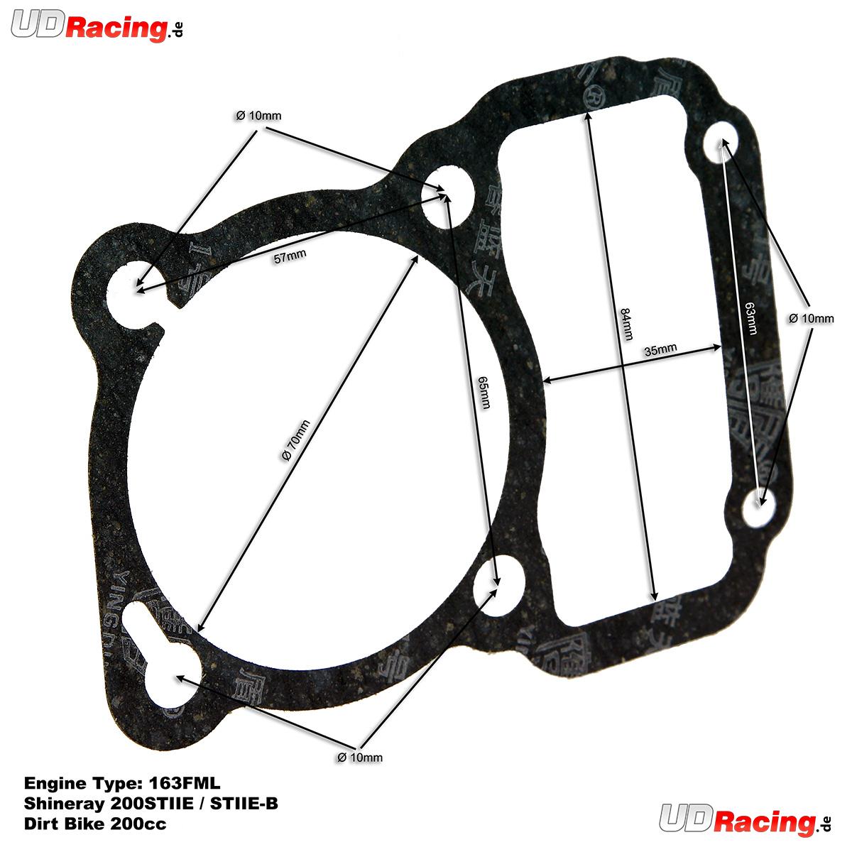 Zylinderfußdichtung für Dirt Bike 200cc, Ersatzteile Dirt bike Zylinderfußdichtung für Dirt Bike 200cc, Ersatzteile Dirt bike