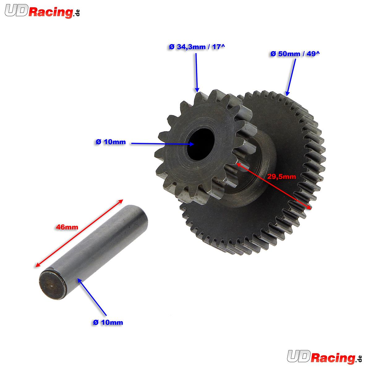 Anlasser-Zwischenritzel mit Welle für chinesischen GY6 125cc Roller, Chinesische Motorroller Teile Anlasser-Zwischenritzel mit Welle für chinesischen GY6 125cc Roller, Chinesische Motorroller Teile