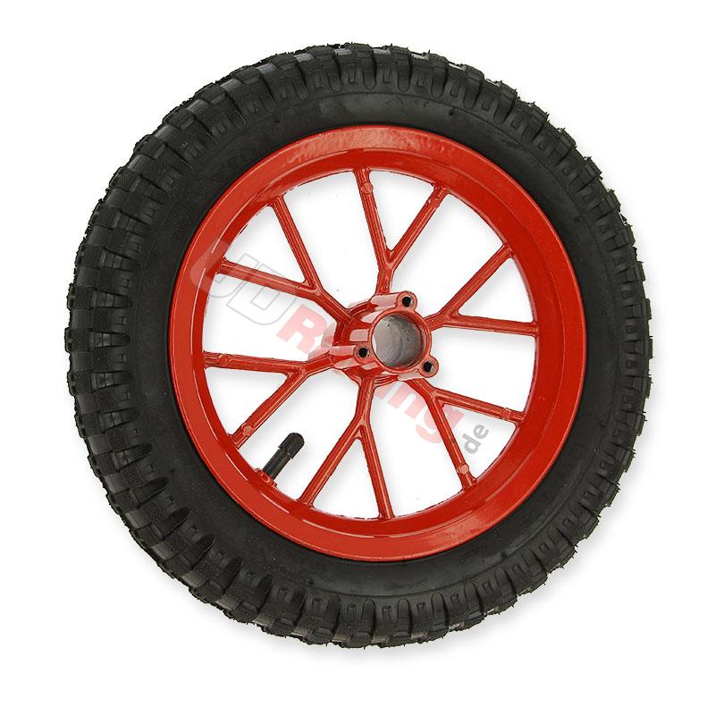 Komplettes Hinterrad fr Pocket bike cross (8'' rot), Pocket Cross Teile