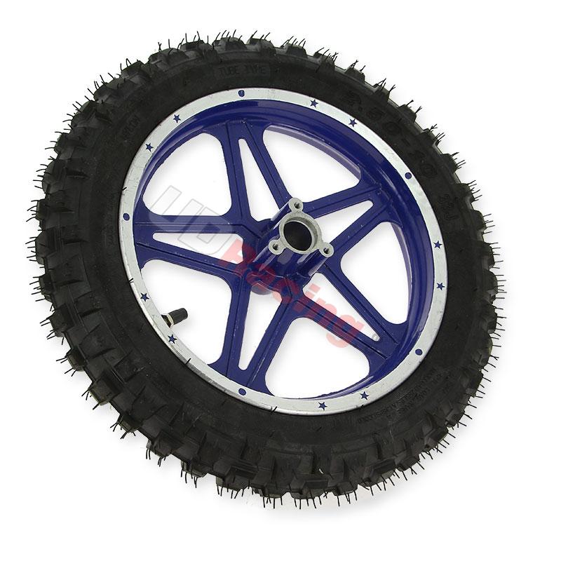Komplettes Hinterrad blau für Pocket bike cross (10'', Typ 1), Pocket Cross Teile Komplettes Hinterrad blau für Pocket bike cross (10'', Typ 1), Pocket Cross Teile