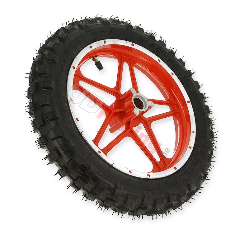 Vorderrad komplett rot für Pocket bike cross (10'', Typ 1), Pocket Cross Teile Vorderrad komplett rot für Pocket bike cross (10'', Typ 1), Pocket Cross Teile