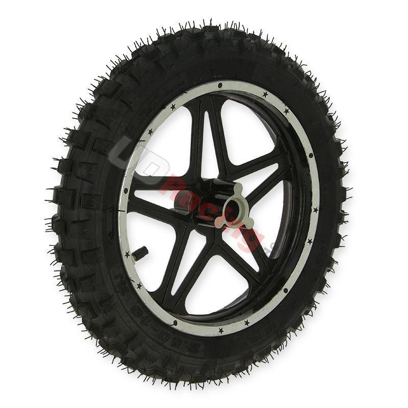 Vorderrad komplett shwarz für Pocket bike cross (10'', Typ 1), Pocket Cross Teile Vorderrad komplett shwarz für Pocket bike cross (10'', Typ 1), Pocket Cross Teile