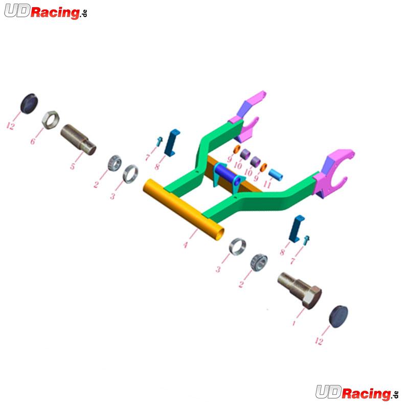 Einstellmutter der Schwinge für Quad Spy Racing 350 F3, Teile ATV SPY350F3 Einstellmutter der Schwinge für Quad Spy Racing 350 F3, Teile ATV SPY350F3
