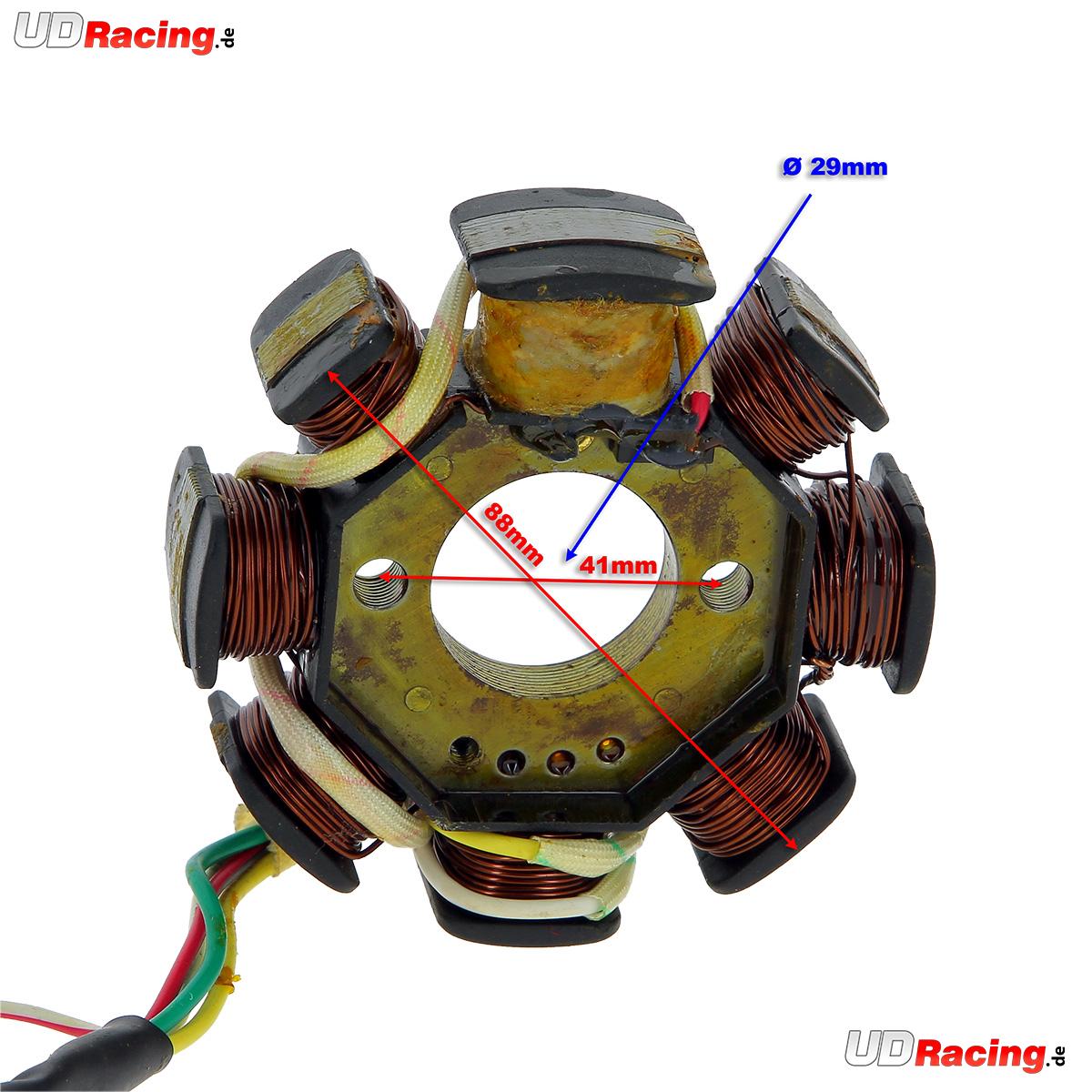 Stator f�r chinesischen Skooter 50 ccm, 4-Taktmotor (5 Kabel), Chinesische Motorroller Teile