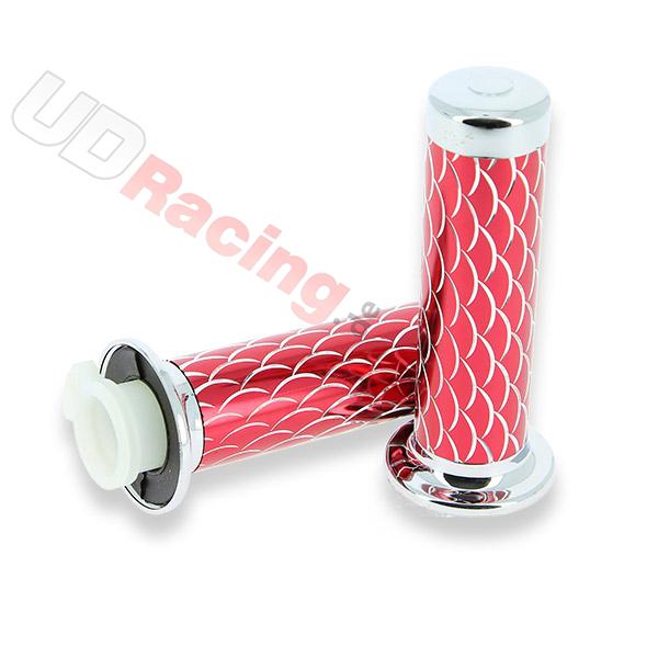 Griff Schuppenmuster, rot, Teile Pocket Bike ZPF