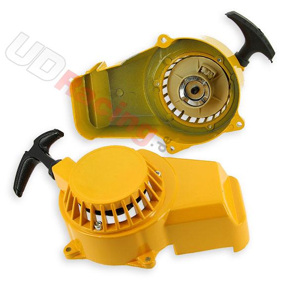 Anlasser aus Aluminium + Aluritzel für pocket bike Gelb, Teile Pockets Supermoto Anlasser aus Aluminium + Aluritzel für pocket bike Gelb, Teile Pockets Supermoto