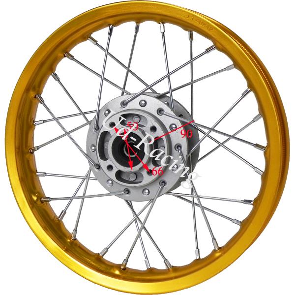 Felge vorn 12'', Gold, für dirt bike, Ersatzteile Dirt bike Felge vorn 12'', Gold, für dirt bike, Ersatzteile Dirt bike