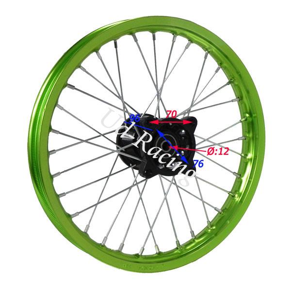 Felge vorn 14'', Grün, für dirt bike (Typ 2), Ersatzteile Dirt bike Felge vorn 14'', Grün, für dirt bike (Typ 2), Ersatzteile Dirt bike