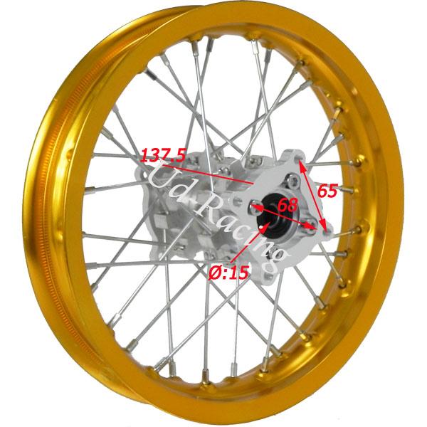 Felge dirt bike hinten 12'' (CNC) hochwertig, Ersatzteile Dirt bike