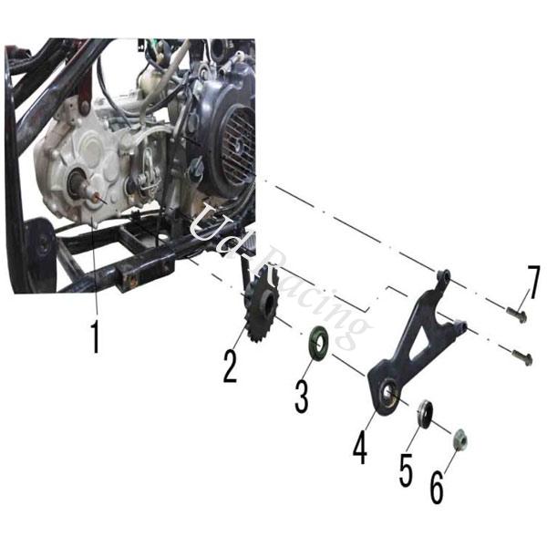 Erhaltungsscheibe für Ritzel Shineray Quad 200 ccm (Typ 2, XY200ST-6A), Ersatzteile Shineray 200 ST6A Erhaltungsscheibe für Ritzel Shineray Quad 200 ccm (Typ 2, XY200ST-6A), Ersatzteile Shineray 200 ST6A