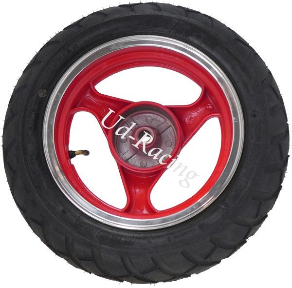 Rad hinten komplett für Jonway Skooter 50 ccm(rot), Teile Motorroller Jonway Rad hinten komplett für Jonway Skooter 50 ccm(rot), Teile Motorroller Jonway