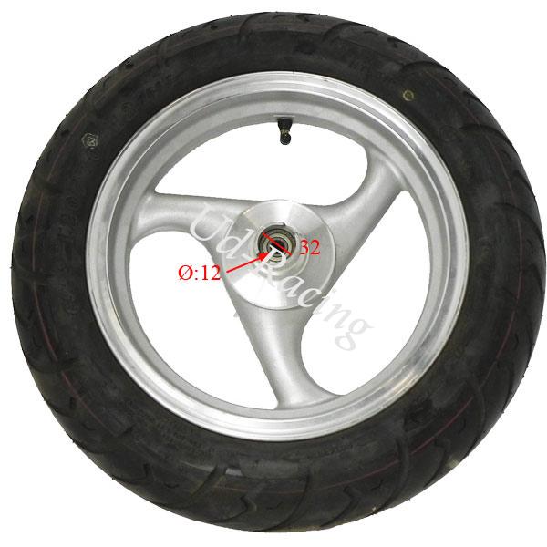 Rad vorn komplett f�r chinesischen Skooter (Silber - typ 3), Chinesische Motorroller Teile