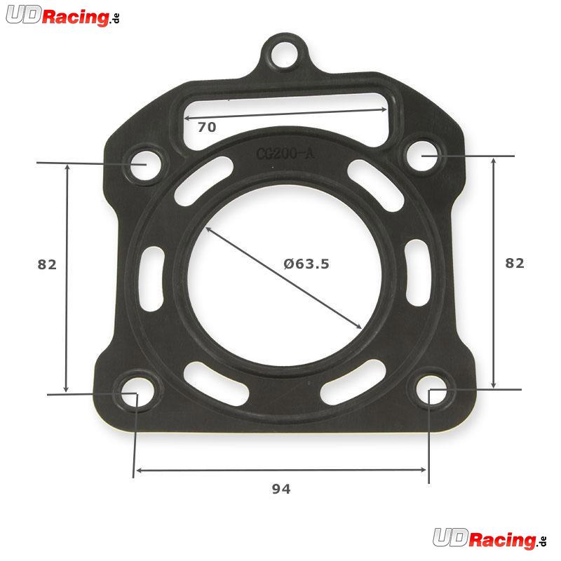 Zylinderkopfdichtung f�r Motor CG200-A mit Wasserk�hlung, Ersatz Chinese Quad 200ccm