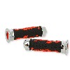 Griffe rutschfest dirt bike Flamme (rot / schwarz) Typ 3 Supermotard, Teile Pockets Supermoto