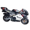 Pocket Bike 49ccm Hohe Qualit�t Schwarz und wei�, Pocket bike