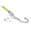 Auspuff Tuning Edelstahl, gold, (Typ 2) f�r pocket bike, Ersatzteile Pocket bike