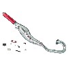 Auspuff Tuning Edelstahl, rot, f�r Pocket Supermoto (Typ 2), Teile Pockets Supermoto