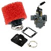 Vergaser 19 + Filter (rot) f�r  Pocket Bike MTA4, Teile Pocket Blata MT4