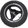 Rad hinten komplett f�r chinesischen Skooter (schwarz - typ 1), Chinesische Motorroller Teile