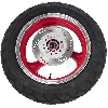 Rad vorn komplett f�r chinesischen Skooter (rot - typ 1), Chinesische Motorroller Teile