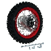 Rad hinten 12'', rot, (Spikes 12 mm) f�r dirt bike AGB27, Ersatzteile Dirt bike