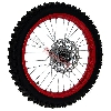 Rad vorn 17'' Komplette, rot, f�r dirt bike AGB 30, Ersatzteile Dirt bike