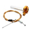 Gasgriff (schnell), gold, Qualit�tsprodukt + Kabel, Ersatzteile Pocket bike