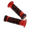 Griffe rutschfest dirt bike Stern (rot / schwarz) Typ 2 Pocket Supermotard, Teile Pockets Supermoto