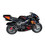 Pocket Bike 49cc schwarz mit Frontoptik