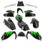 Verkleidung fr pocket bike 47-49 ccm (schwarz-Grn)
