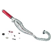 Auspuff Tuning Edelstahl, rot, fr Pocket Supermoto (Typ 2)