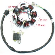Spulen (Stator)  fr Lichtmaschine Quad 200 ccm