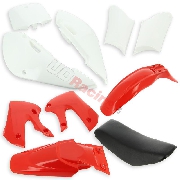 Verkleidung dirt bike 125/250 ccm + Sitzbank (rot )