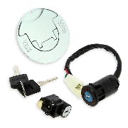 Zndschloss + Lenkradschloss + Tankdeckel fr Quad Shineray 200 cc