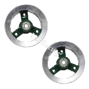 Vorderfelge f�r pocket quad Gr�n-Alu (typ 1)