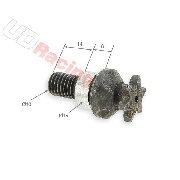 Ritzel verstrkt 6 Z in Zoll Typ TF8 fr pocket bike 10mm