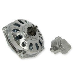 Kupplungsglocke + Ritzel 7 Z + Geh�use, chrom, Teile Pockets Supermoto